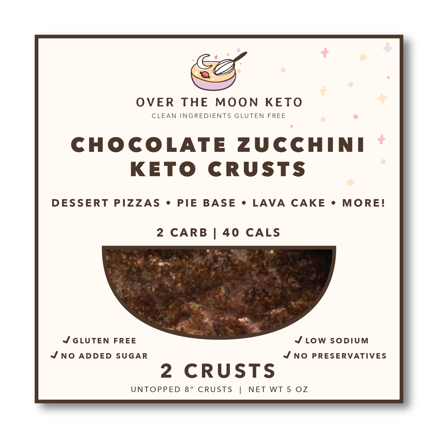 Chocolate Zucchini Keto Crust - 2 Pack