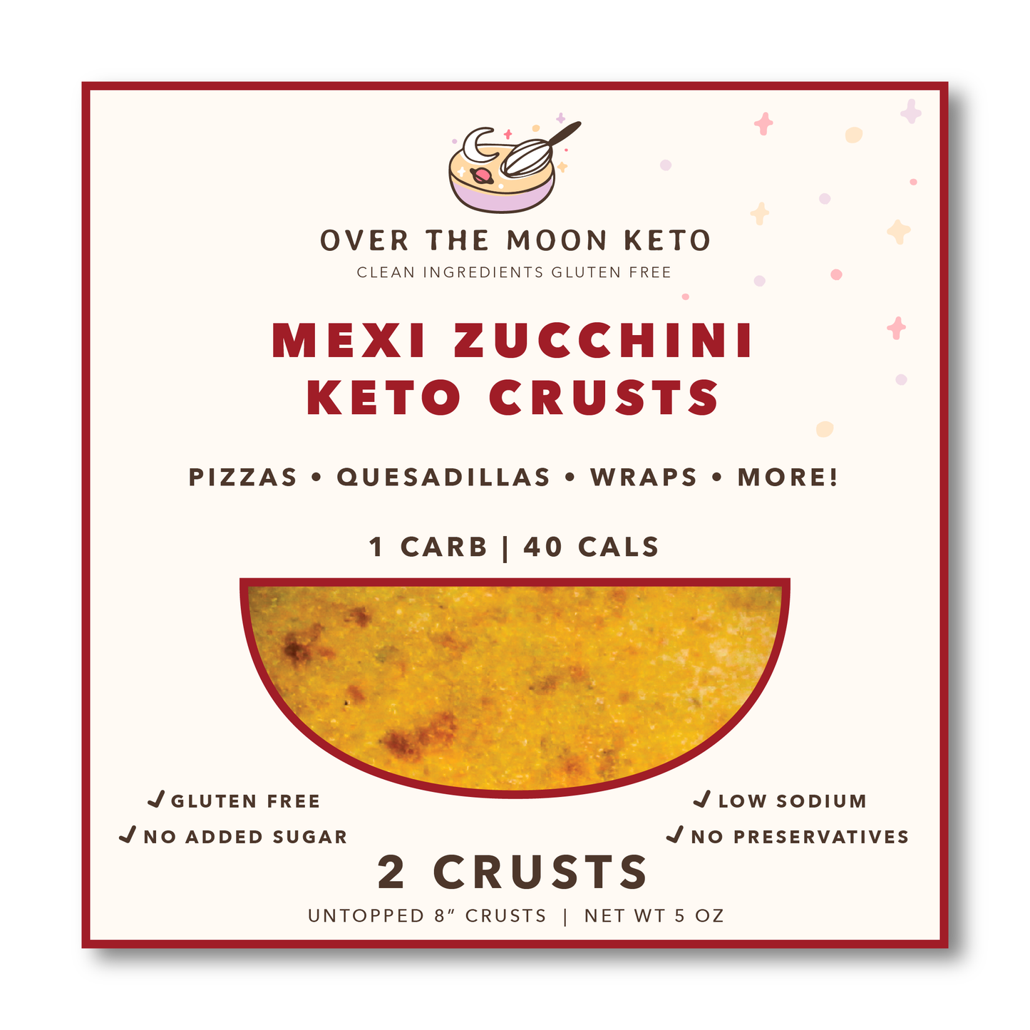 Mexi Zucchini Keto Crust - 2 Crusts in each pack
