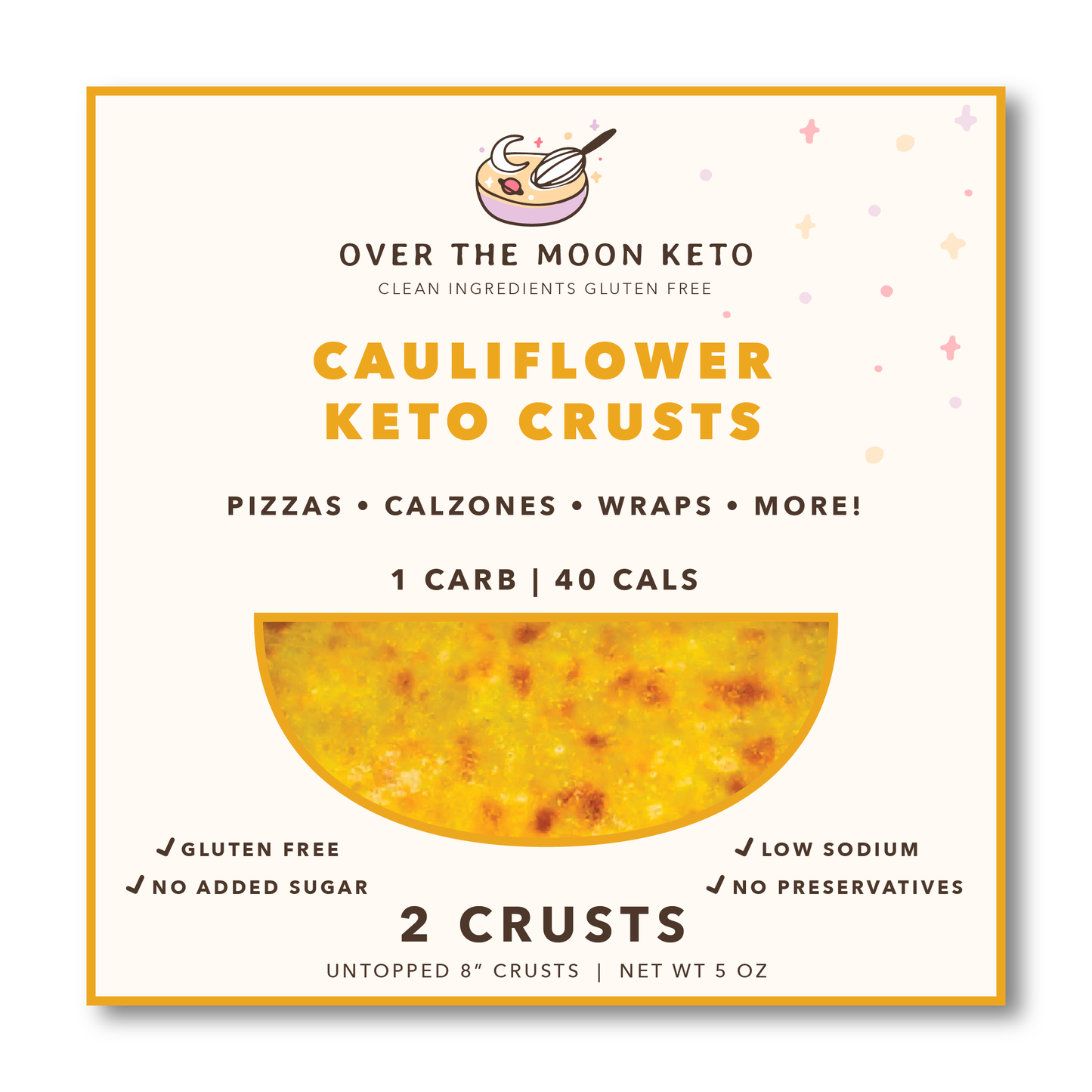 Cauliflower Keto Crust - 2 Crusts in each pack